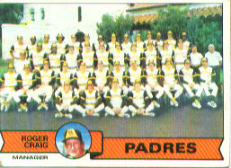 1979 Topps Baseball Cards      479     San Diego Padres CL/Roger Craig